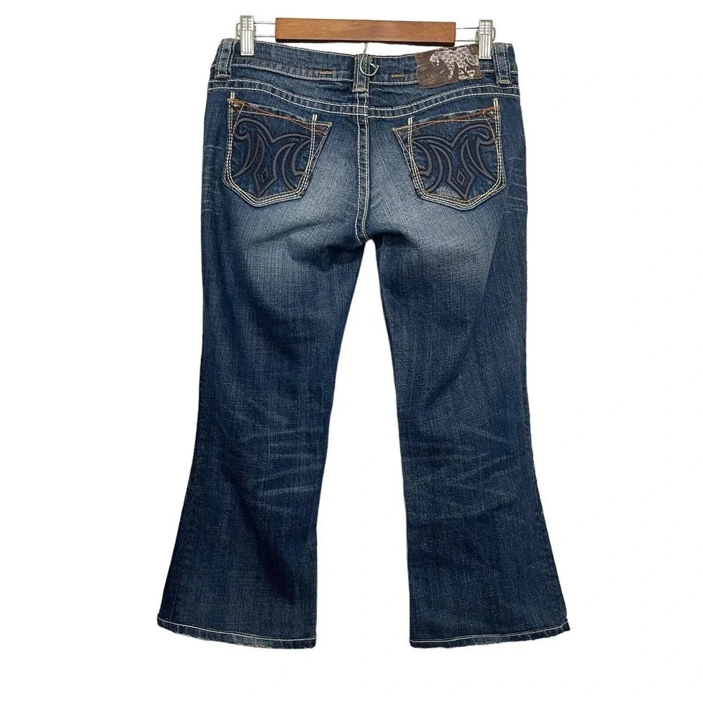 Buckle MEK DNM Distressed Low Rise Frisco Boot cut Denim Jean Size 27 - Picture 2 of 10